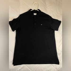 ($145 MSRP) Men’s Size Large Black Rag and Bone Interlock Cotton Polo Shirt